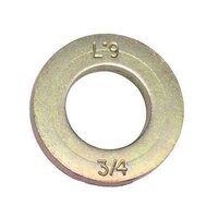 3/4" L-9 SAE Tension Flat Washer, Thick, Alloy, Zinc Yellow